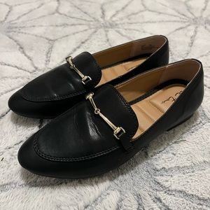 Black loafers in size 7